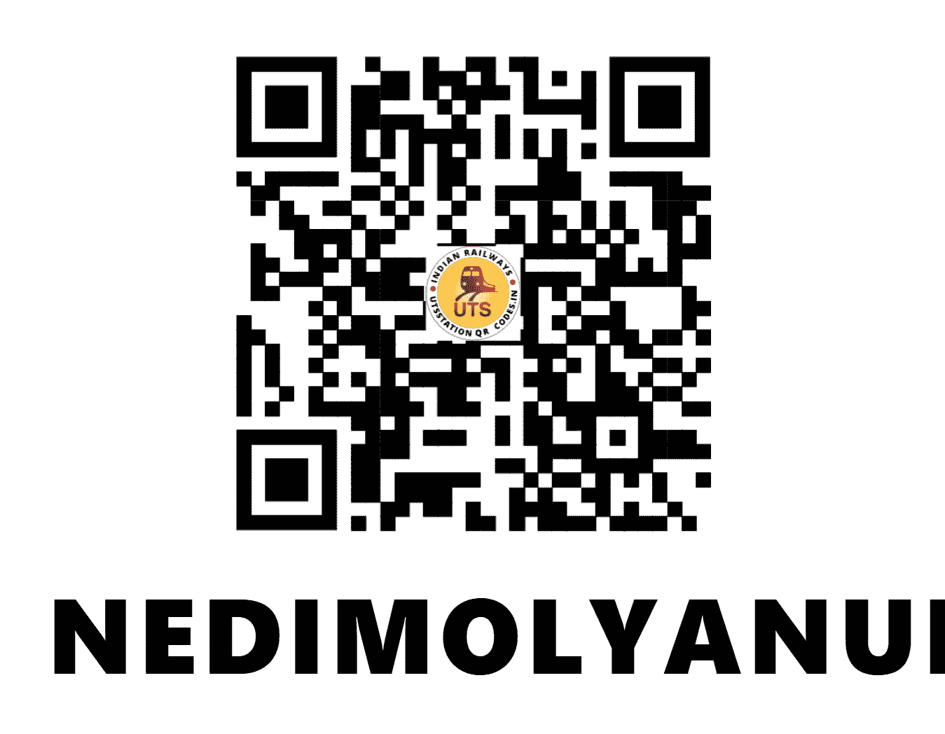 UTS QR Code for NEDIMOLYANUR - NMO (SR - TAMIL NADU)